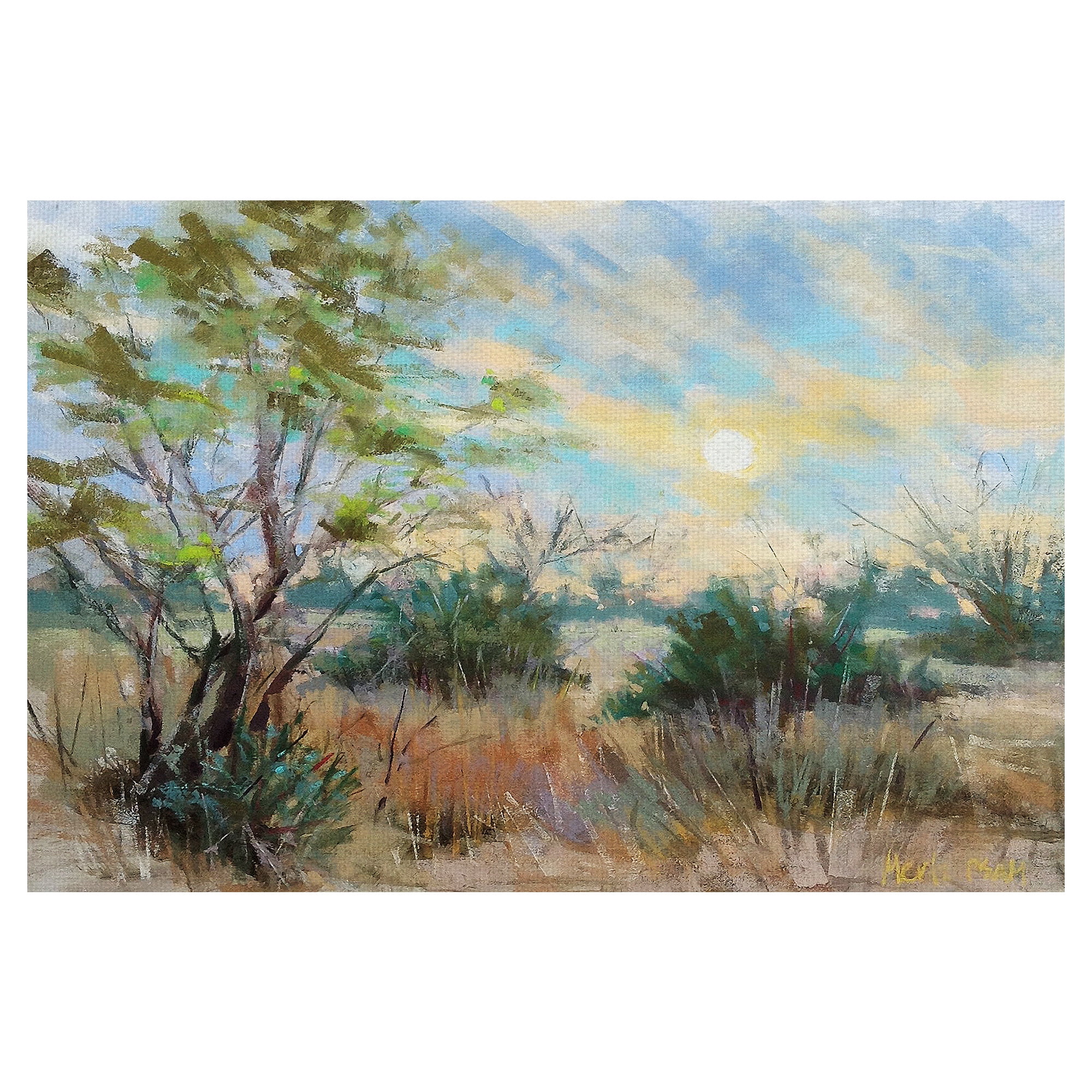Masterpiece Art Gallery Texas Sunrise Landscape By Nancie King Mertz Canvas Art Print 24" x 36"