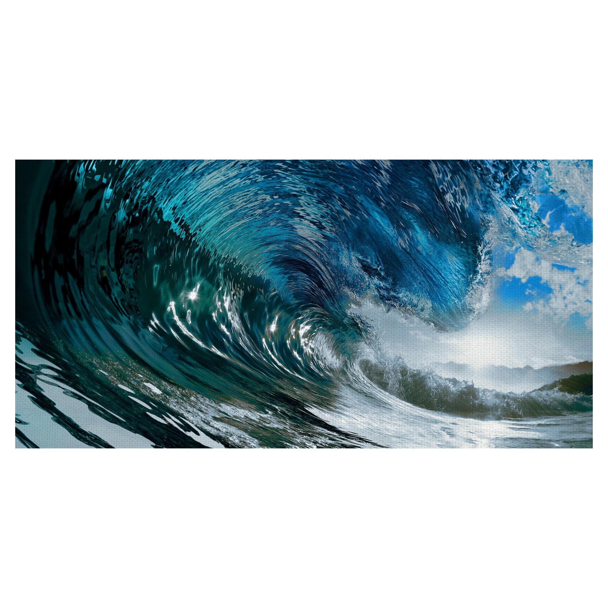 Masterpiece Art Gallery The Great Ocean Wave by PhotoINC Studio Canvas Art Print 17" x 34"