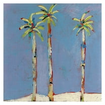 Masterpiece Art Gallery Three Palms by Jan Weiss Canvas Art Print 30" x 30"