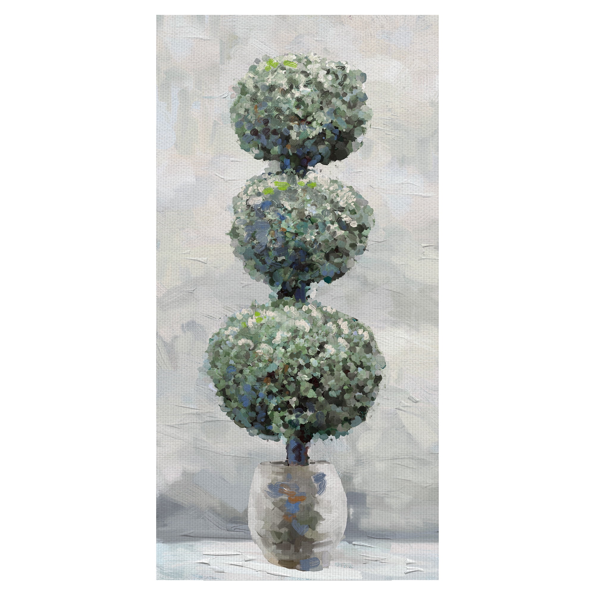 Masterpiece Art Gallery Topiary I Shrub By Studio Arts Canvas Art Print 24" x 48"