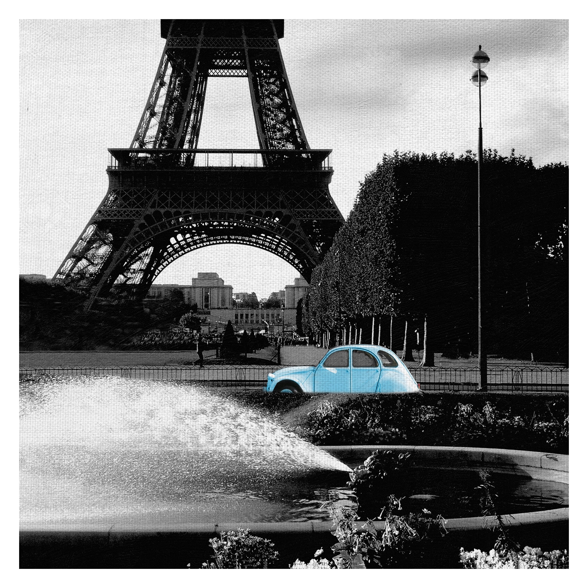 Masterpiece Art Gallery Tower And 2CV Paris By Noah Bay Canvas Art Print 30" x 30"