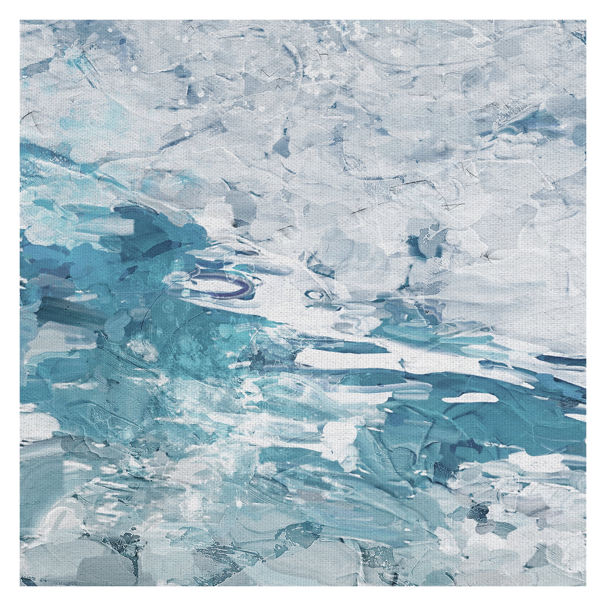 Masterpiece Art Gallery Tranquility Blue Square Abstract by Studio Arts Canvas Art Print 30" x 30"