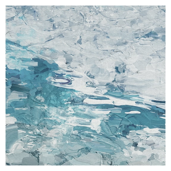 Masterpiece Art Gallery Tranquility Blue Square Abstract by Studio Arts Canvas Art Print 35" x 35"
