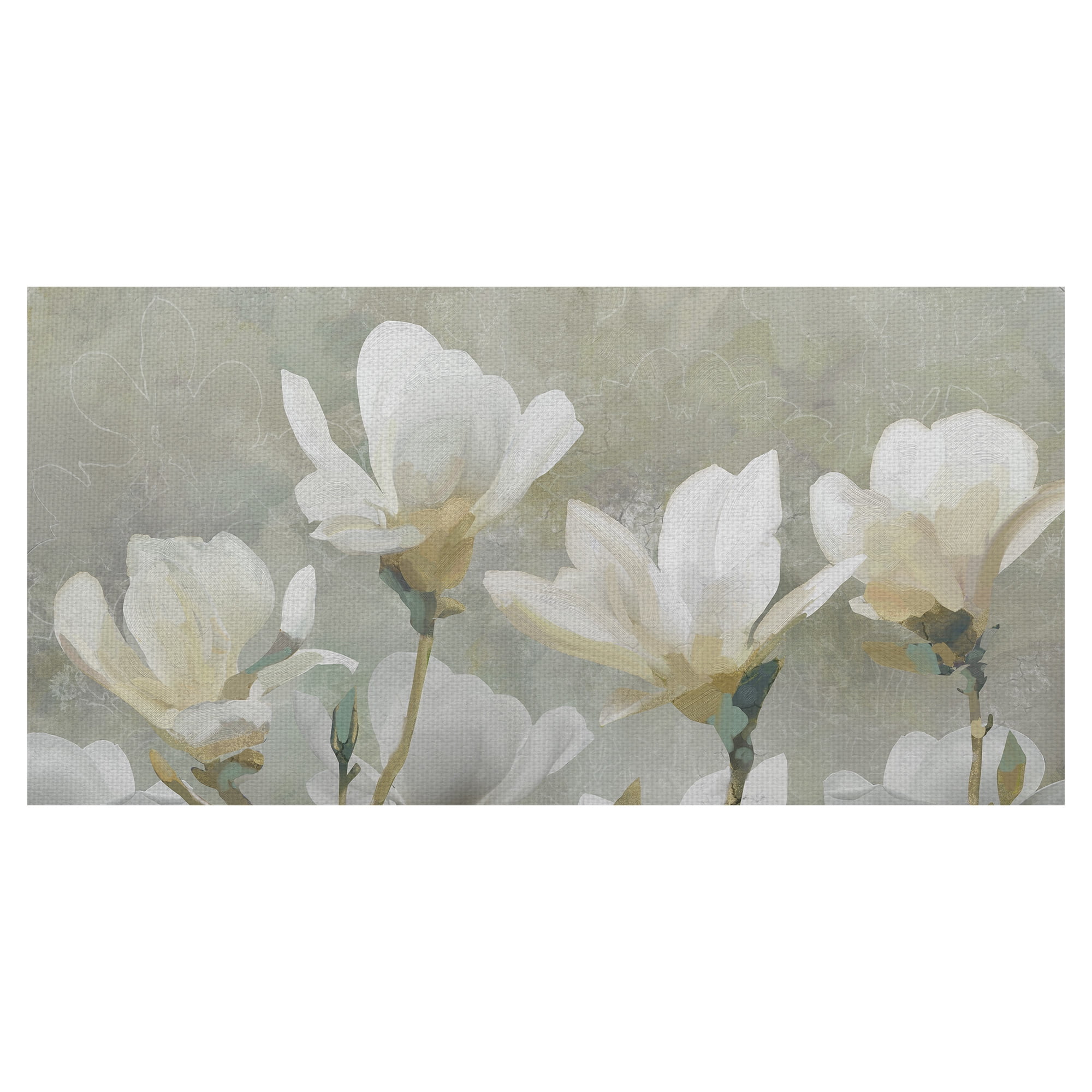 Masterpiece Art Gallery Treasury Gardenia By Studio Arts Canvas Art Print 17" x 34"