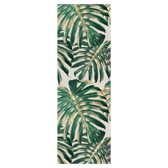 Masterpiece Art Gallery Tropic Patterns Panel II by Belle Maison Palm Tree Leaves Canvas Art Print 12" x 36"