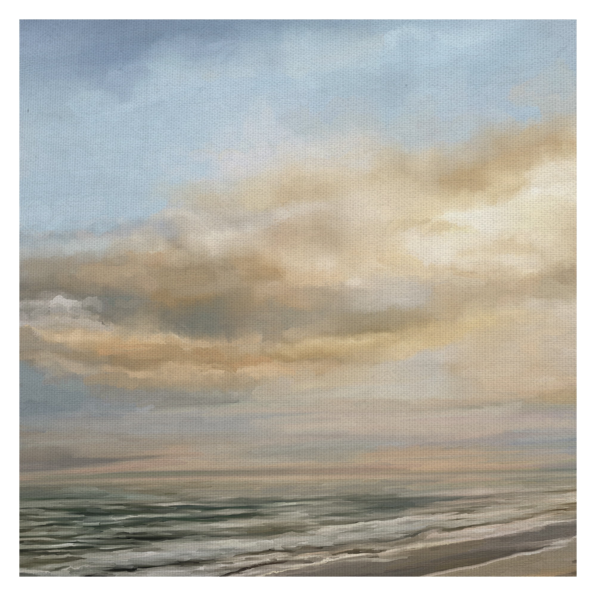 Masterpiece Art Gallery Tropical At Dawn Square Light Coast By Studio Arts Canvas Art Print 24" x 24"