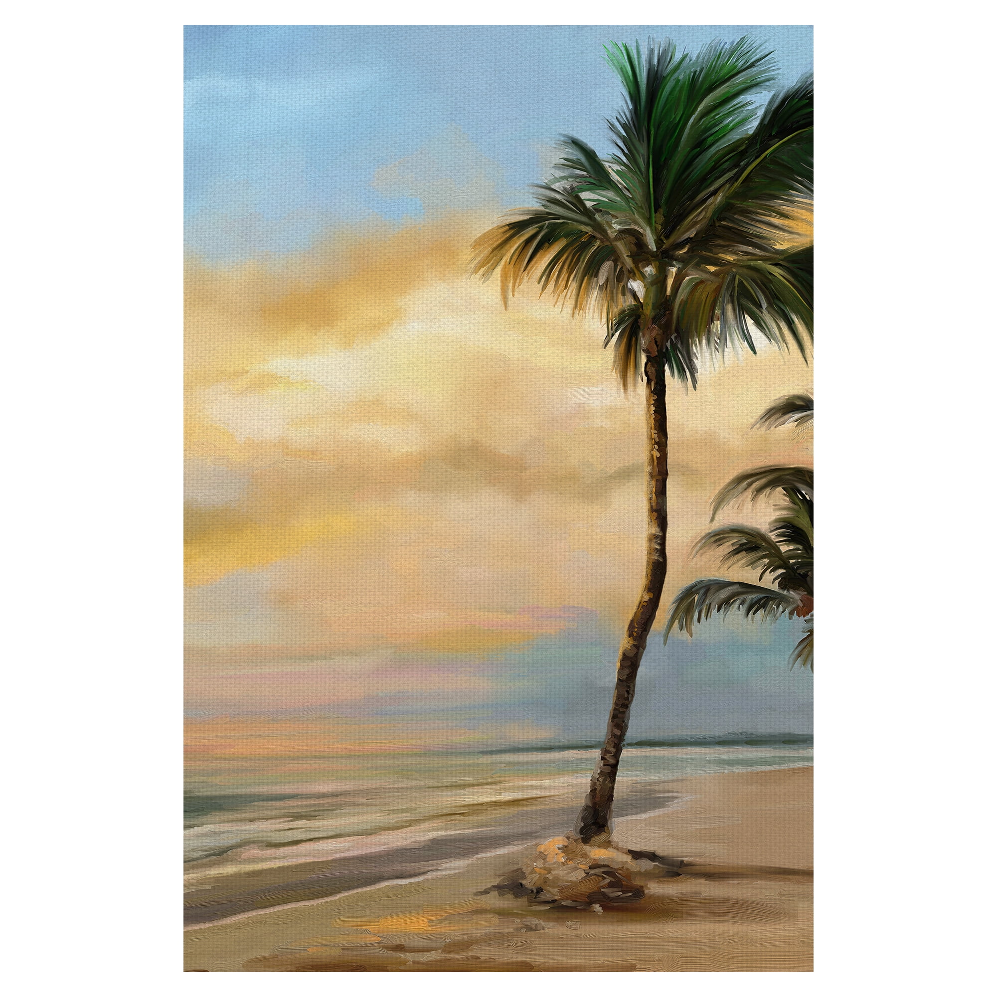 Masterpiece Art Gallery Tropical Dawn Crop Palm By Studio Arts Canvas Art Print 24" x 36"