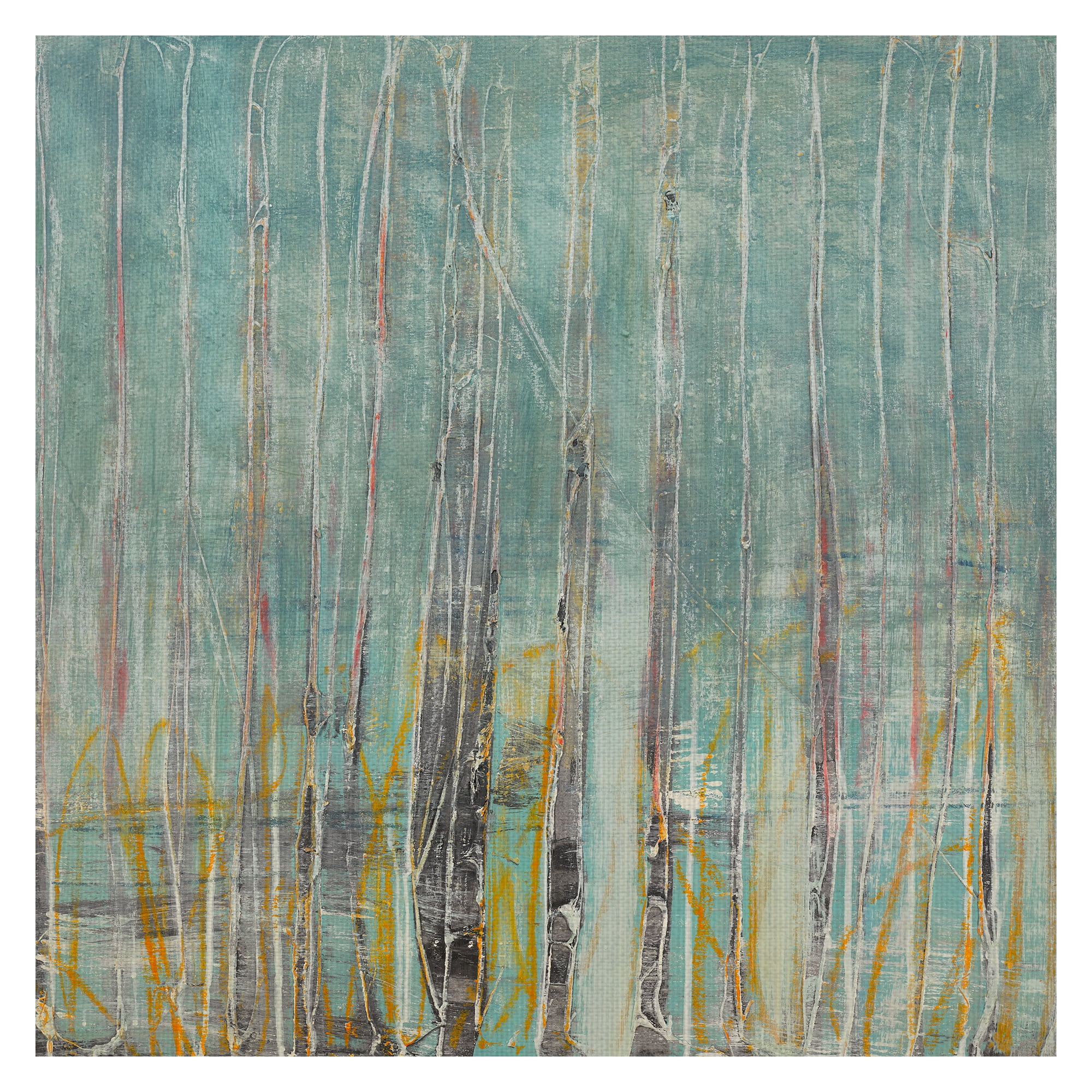 Masterpiece Art Gallery Tunnel Vision 2 Green Abstract By Brenna Harvey Canvas Art Print 35" x 35"