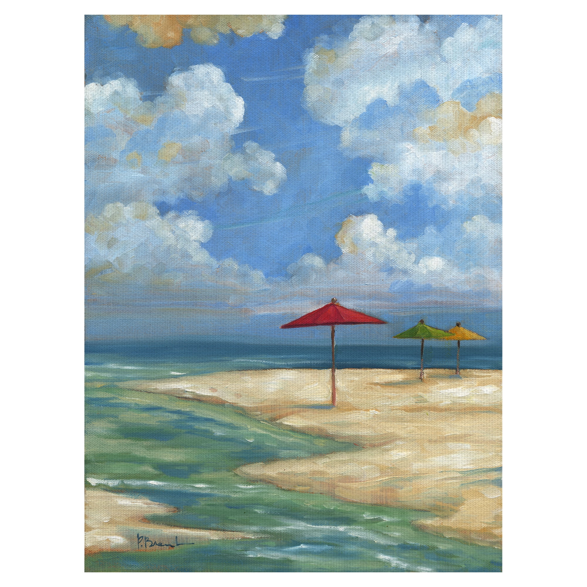 Masterpiece Art Gallery Umbrella Beachscape by Paul Brent Canvas Art Print