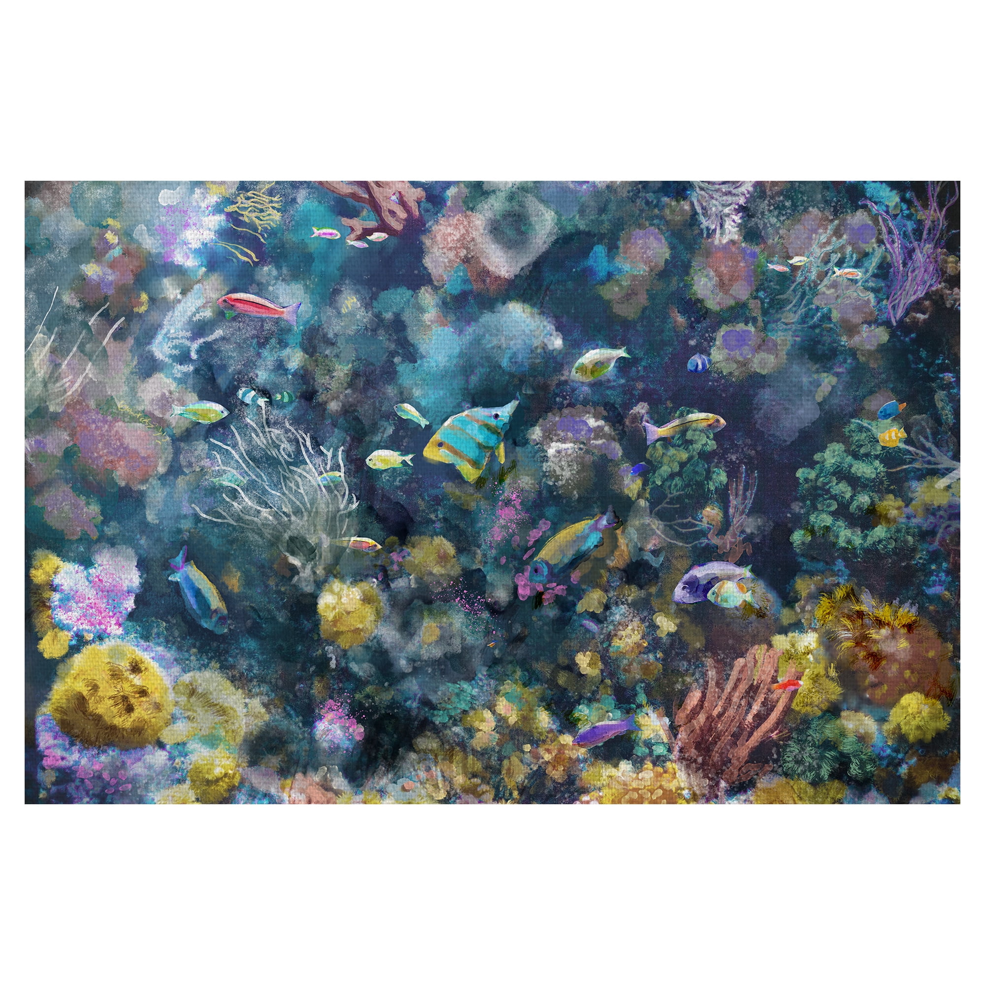 Masterpiece Art Gallery Underwater Colors II Fish Assortment by Studio Arts Canvas Art Print