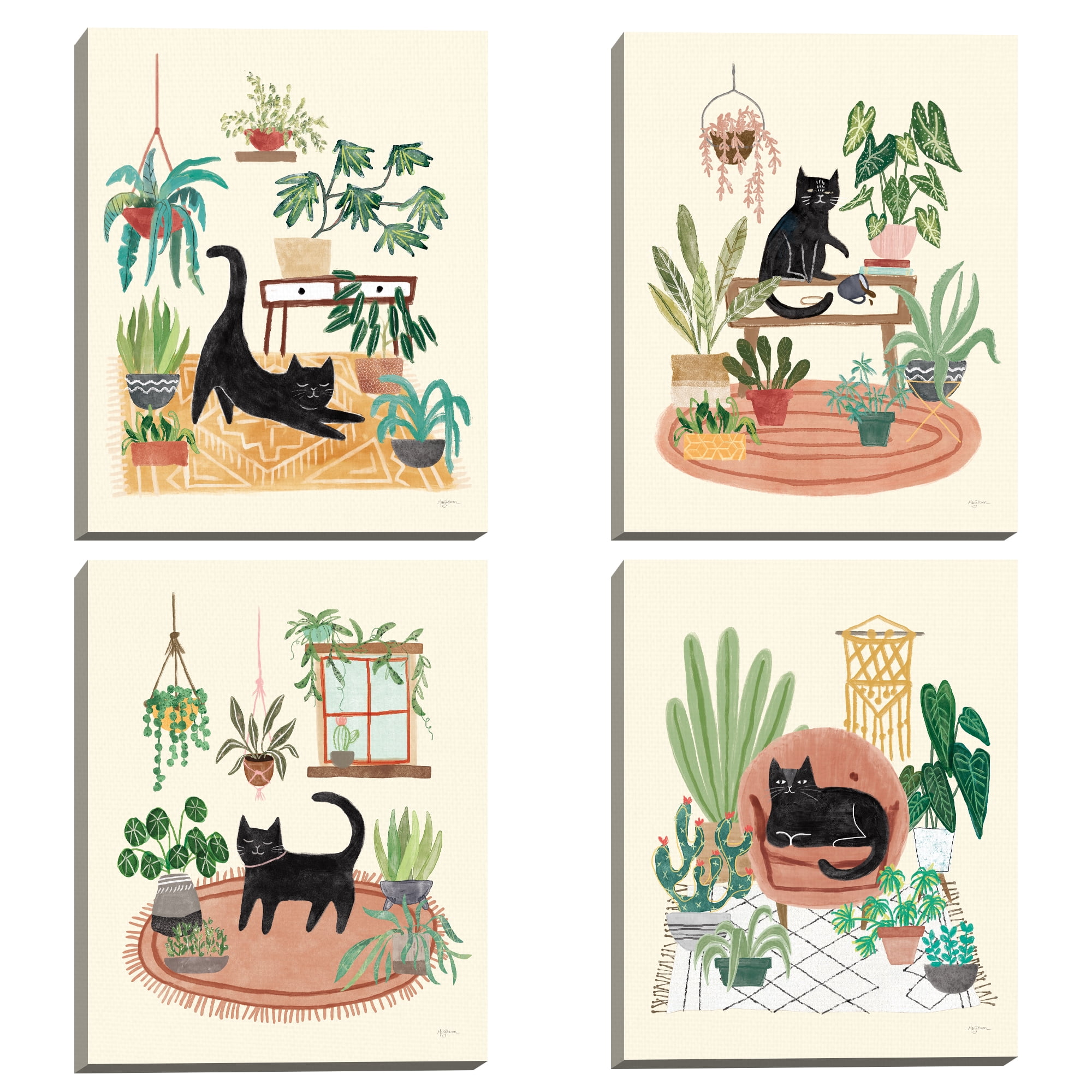Masterpiece Art Gallery Urban Jungle I, II, III, IV by Mary Urban Canvas Art Print