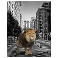 thumbnail image 1 of Masterpiece Art Gallery Urban Jungle I Lion By Belle Maison Canvas Art Print 22" x 28", 1 of 4