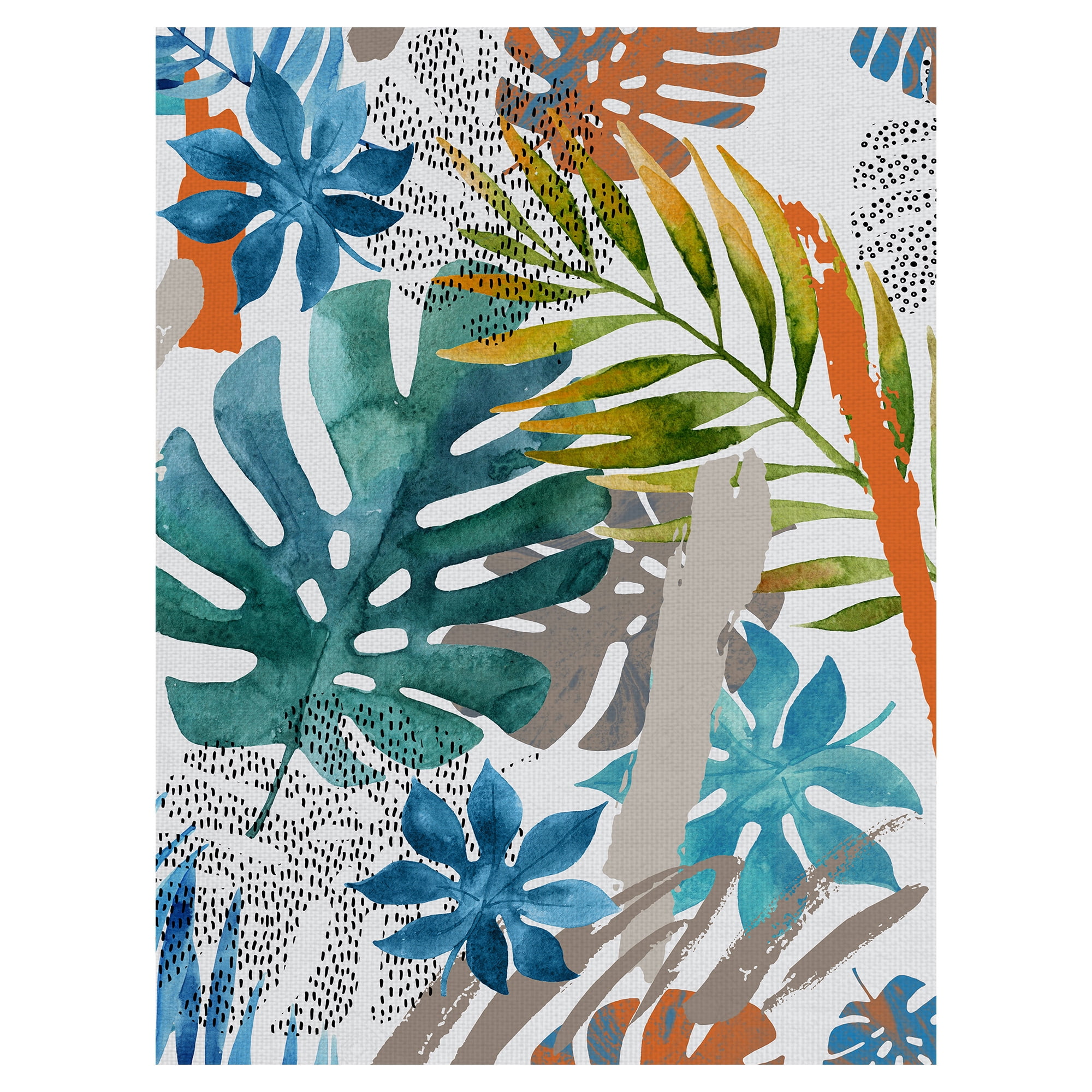 Masterpiece Art Gallery Vibes II Tropical Leaves By Incado Canvas Art Print 30" x 40"