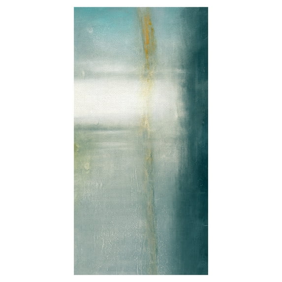 Masterpiece Art Gallery Vibration Turquoise Abstract By Gregory Garret Canvas Art Print 17" x 34"