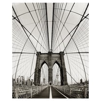 Masterpiece Art Gallery Vintage Brooklyn Bridge by Danita Delimont Canvas Art Print 22" x 28"
