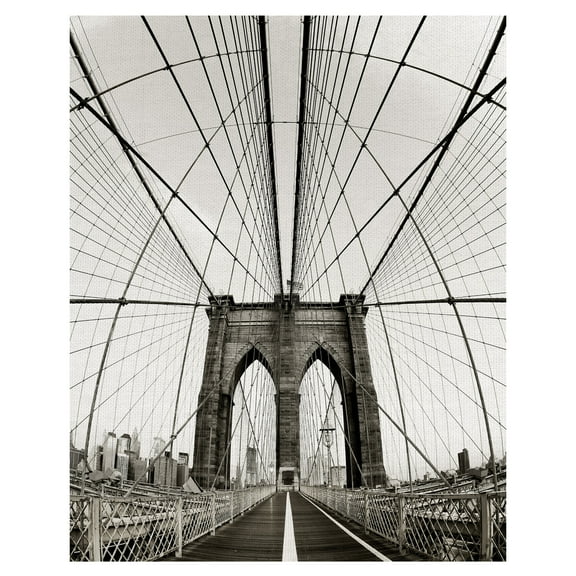 Masterpiece Art Gallery Vintage Brooklyn Bridge by Danita Delimont Canvas Art Print 22" x 28"