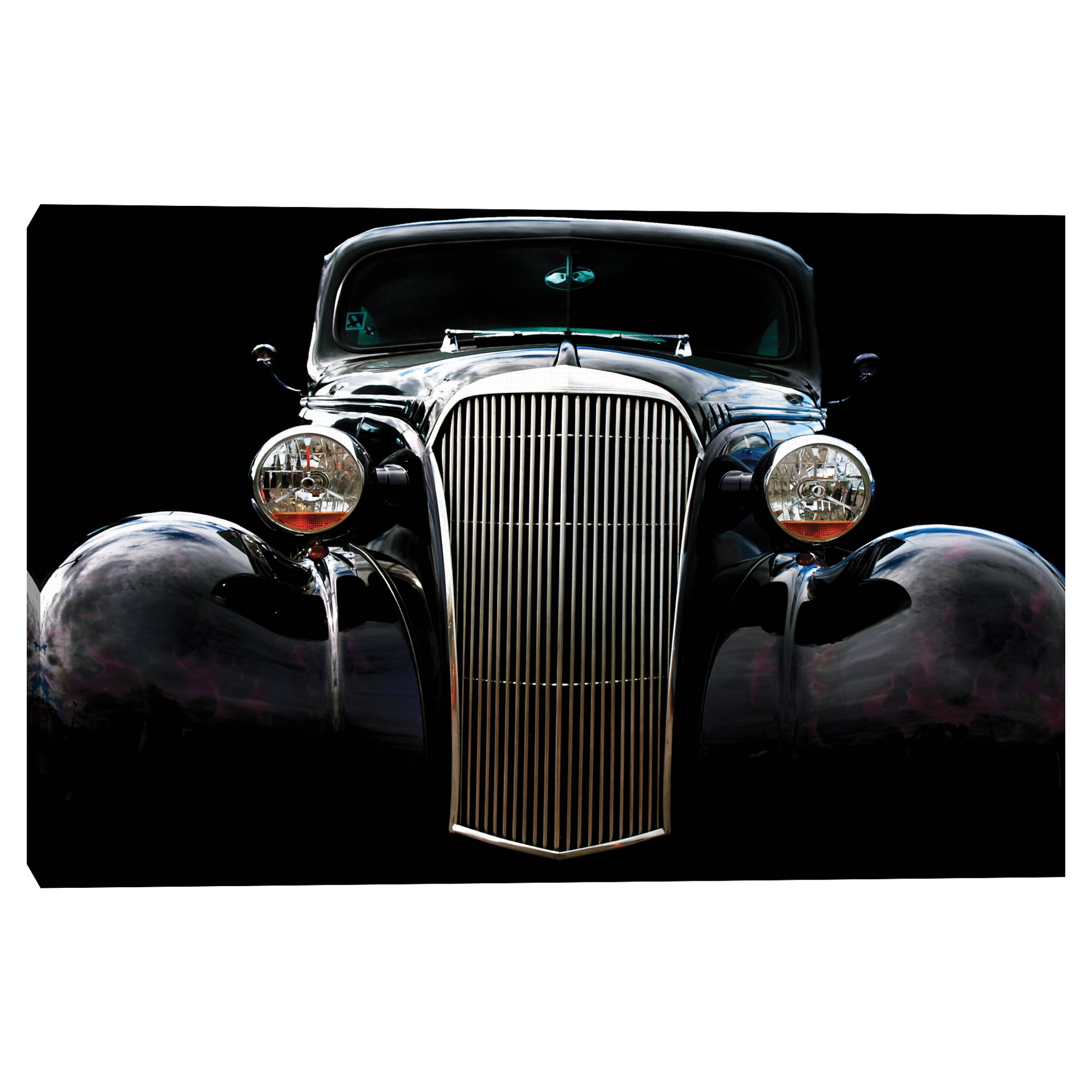 Vintage Chevrolet Black and Purple Canvas Art Print