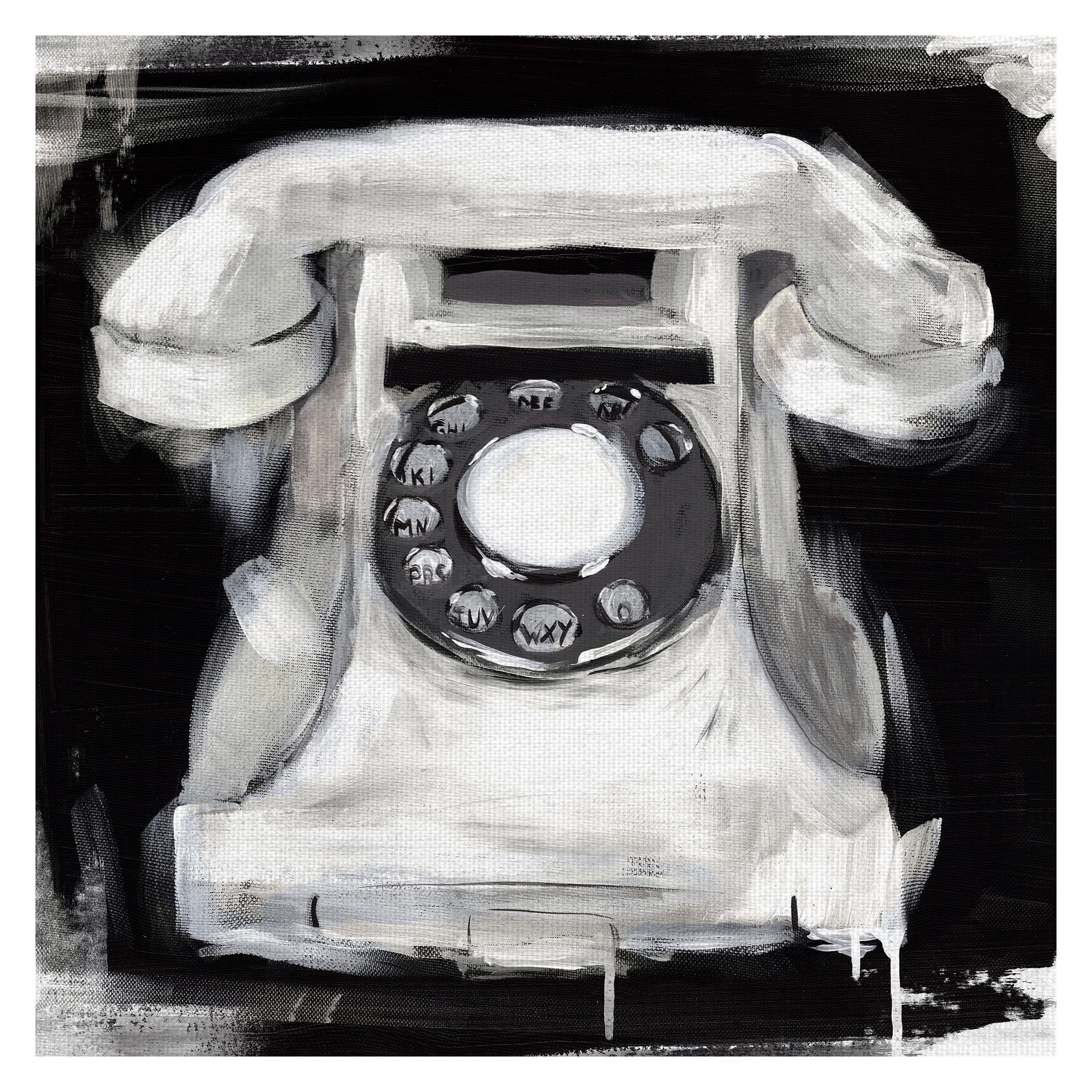 Masterpiece Art Gallery Vintage Phone by Belle Maison Canvas Art Print 24" x 24"