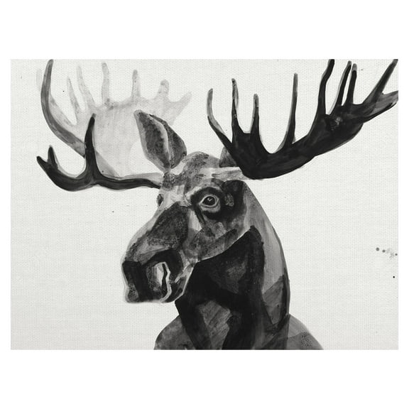 Masterpiece Art Gallery Watercolor Moose by Ben Gordon Canvas Photo Graphic Art Print 18" x 24"