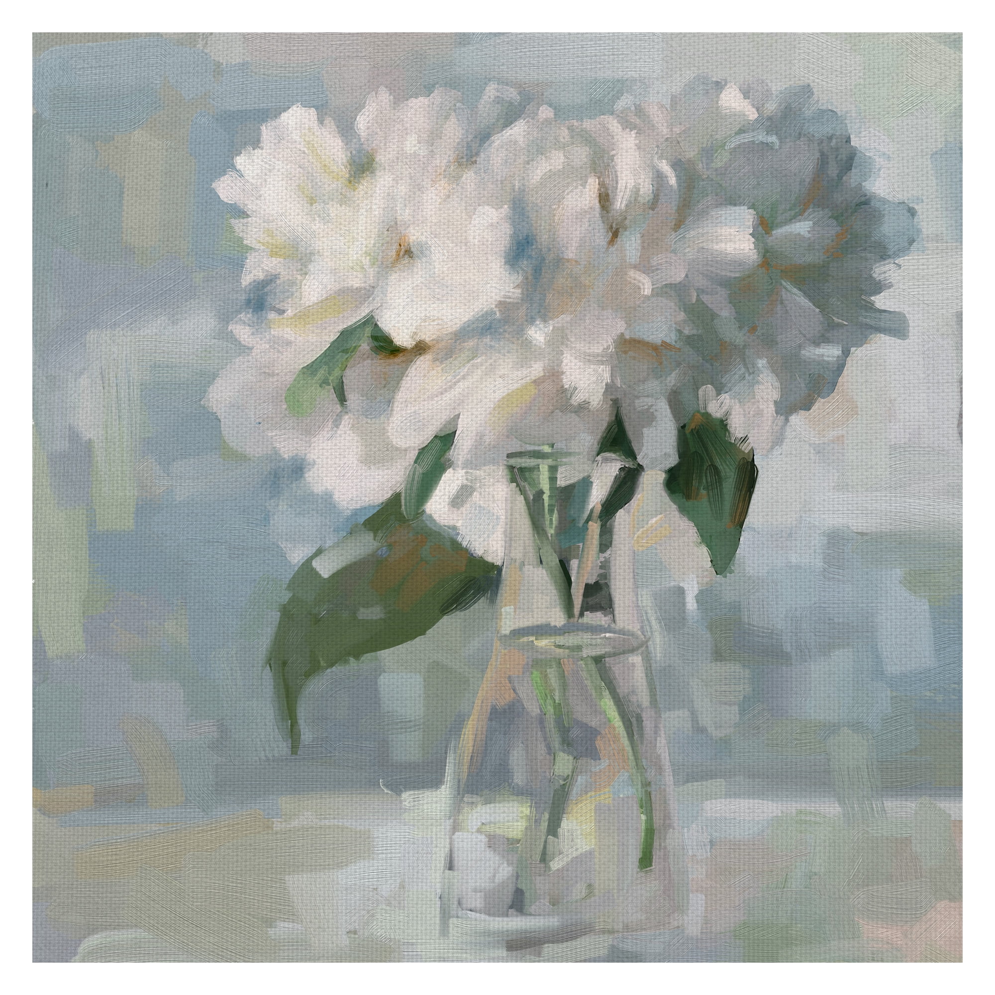 Masterpiece Art Gallery White Flower Bouquet Selections II by Studio Arts Canvas Art 30" x 30"