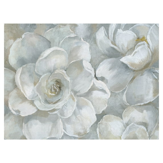Masterpiece Art Gallery White Gardenia by Nan Canvas Art Print 30" x 40"