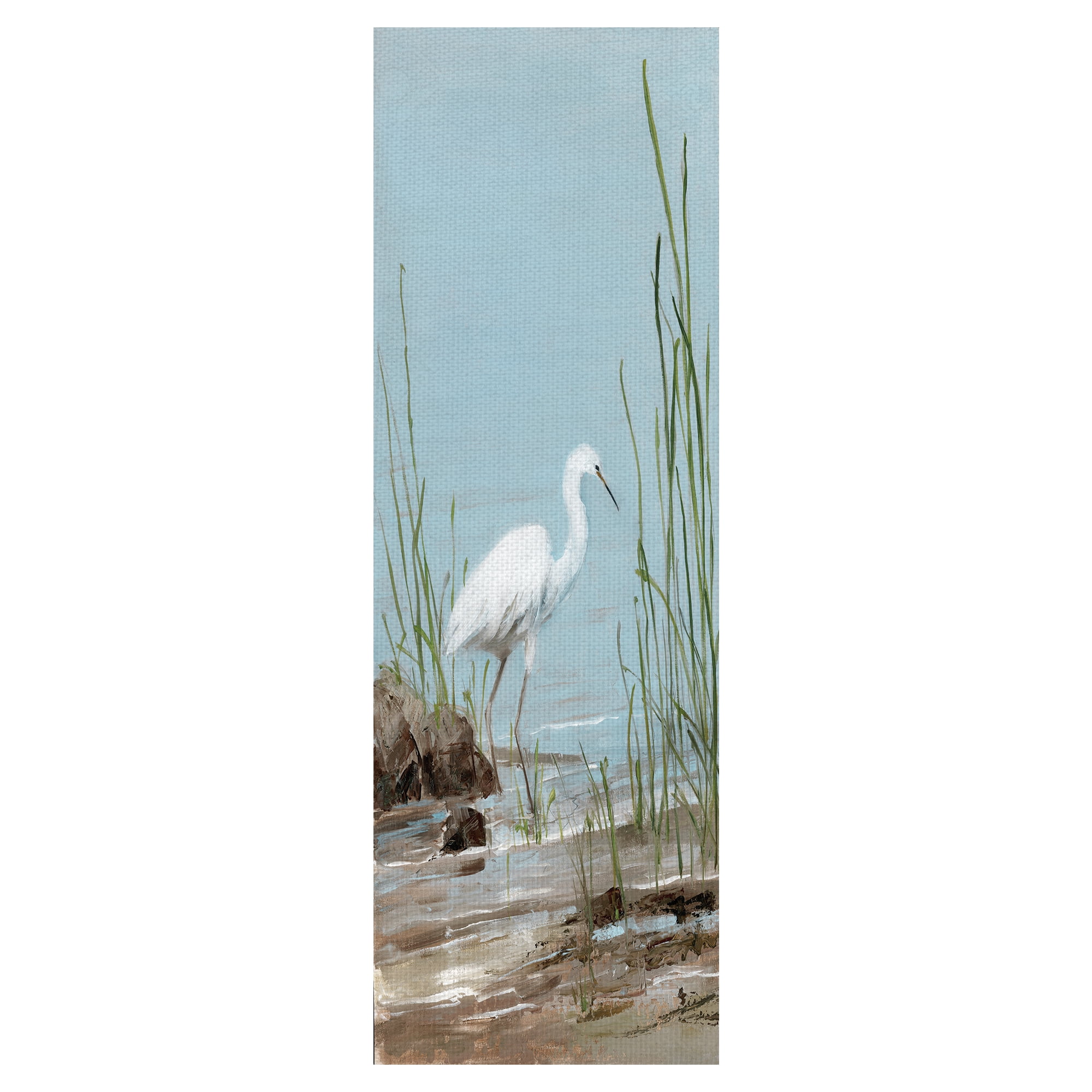 Masterpiece Art Gallery White Shorebird I by Sally Swatland Canvas Art Print 12" x 36"