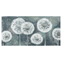Masterpiece Art Gallery Wishing Blue Light Dandelion By Sandy Doonan Canvas Art Print 17" x 34"