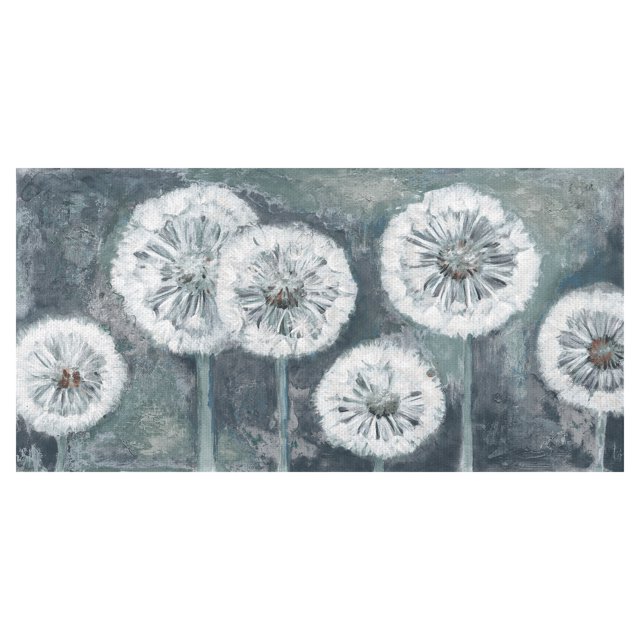 Masterpiece Art Gallery Wishing Blue Light Dandelion By Sandy Doonan Canvas Art Print 17" x 34