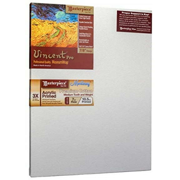 Masterpiece Artist Canvas 41039 Vincent PRO 7/8" Deep, 15" x 30", Cotton 10.5oz - 3X - Monterey Most Popular