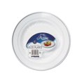 thumbnail image 1 of Masterpiece Plastic Plates 10.25 in, White w/Silver Accents, Round, 120/Carton, 1 of 2
