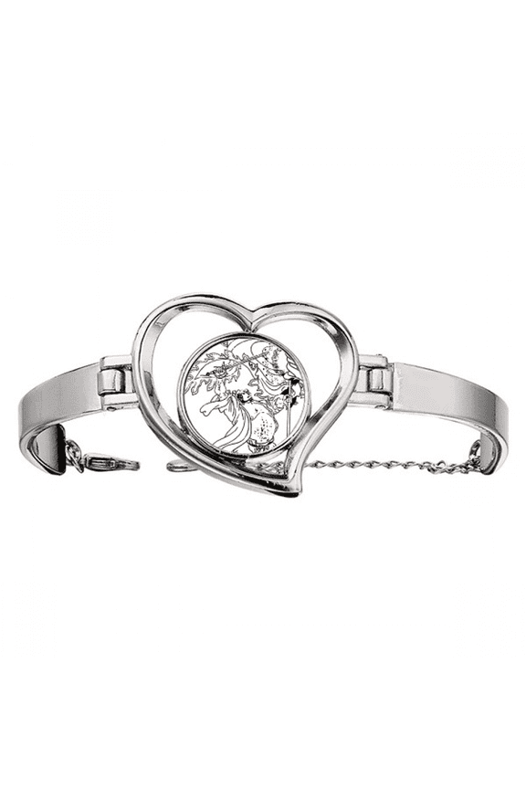 Masterpiece Romance Kingdoms Drawing Bracelet Heart Jewelry Wire Bangle