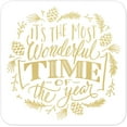 thumbnail image 1 of Masterpiece Studios 8-Count Gold Foil Party Coasters, Most Wonderful Time, 1 of 1
