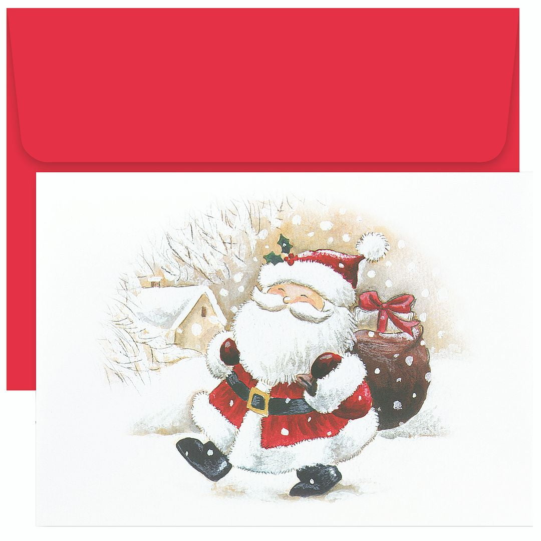 Masterpiece Studios Weihnachtskarten – 16 Stück, Kardinal-Paar Design, 14,3x20 Cm, Mit Roten Umschlägen