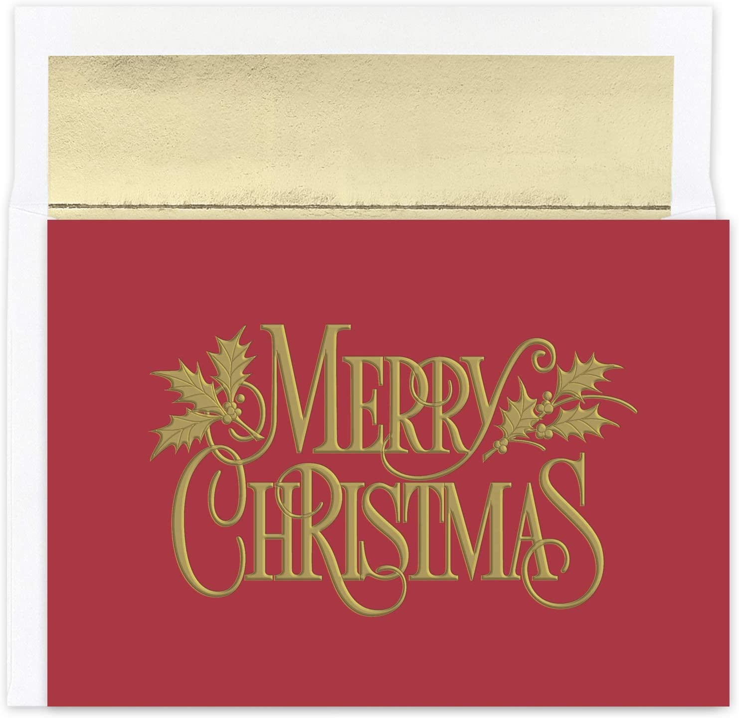 Masterpiece Studios Holiday Collection 18-count Boxed Christmas Cards With Foil Lined Envelopes 7 8 X 5 6 Gold Sparkle Ornament 936100