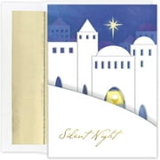 Masterpiece Studios Holiday Collection 16-Count Boxed Religious Christmas Cards With Foil-Lined Envelopes, 7.8" x 5.6", Bethlehem Star