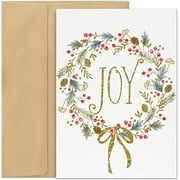 Masterpiece Studios Holiday Brights Collection 16-Count Boxed Christmas Cards with Envelopes, 7.8" x 5.6", Cardinal Couple (928500)