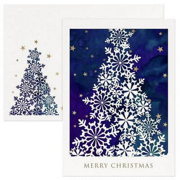 Masterpiece Studios Holiday Collection Laser-Cut Cards 10 Cards/Envelopes, Christmas Tree, 5" x 7"