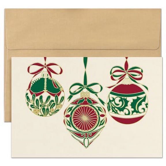 Masterpiece Studios Holiday Collection Petite Cards 16 Cards/Envelopes, Hung With Care, 4" x 6"