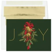 Masterpiece Studios Holiday Collection Premium Cards 15 Cards/Foil-Lined Envelopes, Jingle Joy, 5.6" x 7.8"