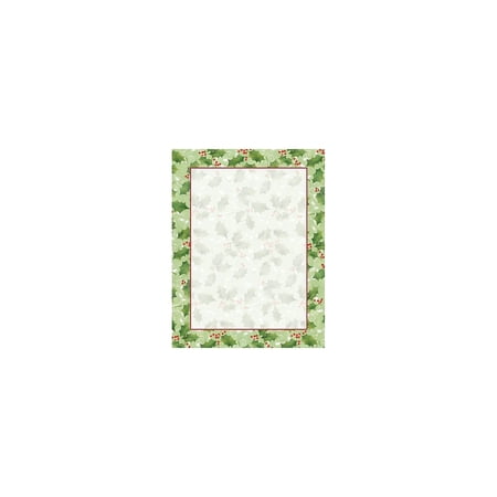 Masterpiece Studios Jolly Holly Holiday Inkjet/Laser Printer Papers, 8.5" x 11", 50 lb, 80 Sheets