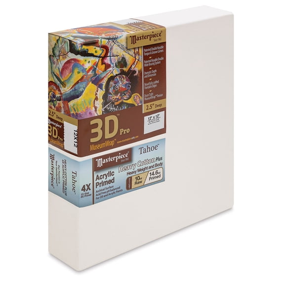 Masterpiece Tahoe Cotton Canvas - 12" x 12", 2-1/2" Profile, Acrylic Primed