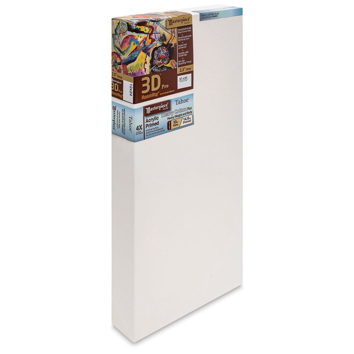 Masterpiece Tahoe Cotton Canvas - 12" x 24", 2-1/2" Profile, Acrylic Primed