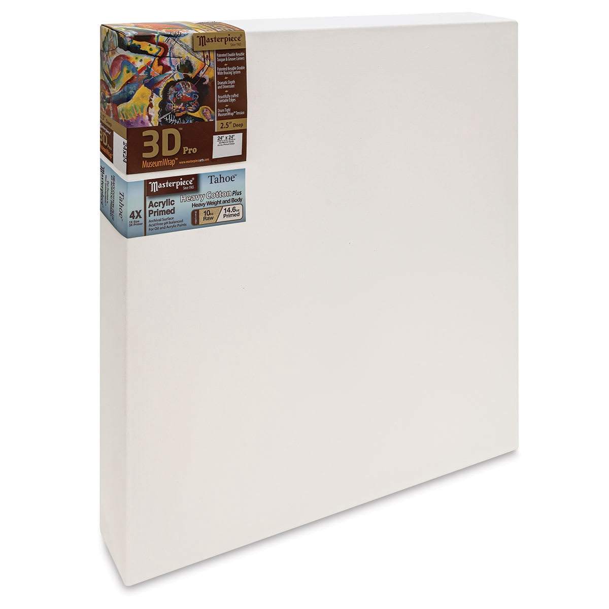 Masterpiece Tahoe Cotton Canvas - 24" x 24", 2-1/2" Profile, Acrylic Primed