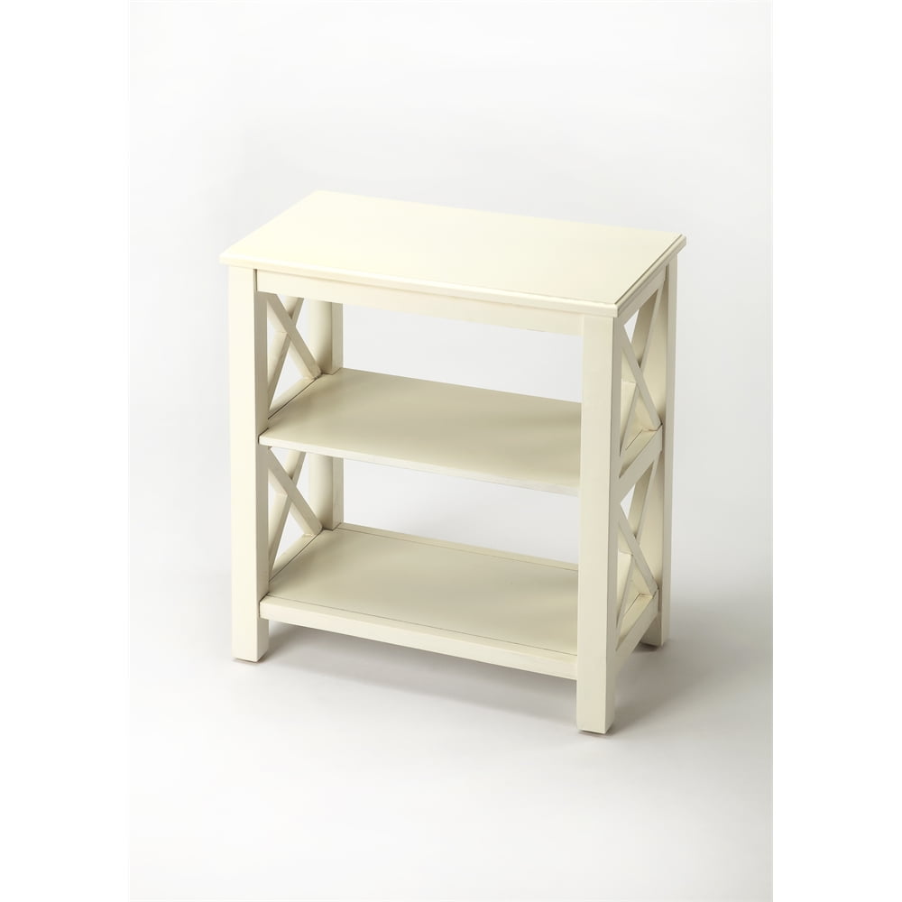 Vance 2-Shelf Cottage White Birch Bookcase