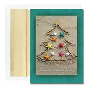 Masterpiece Warmest Wishes 16-Count Christmas Cards, Sand Tree