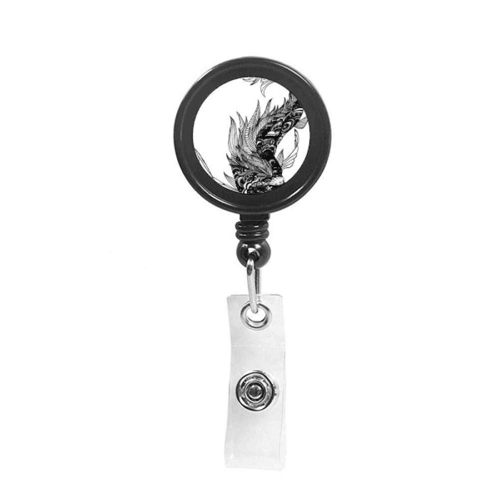 Masterpiece the Classic of Mountains Drawing Retractable Keychain Badge Holder ID Badge