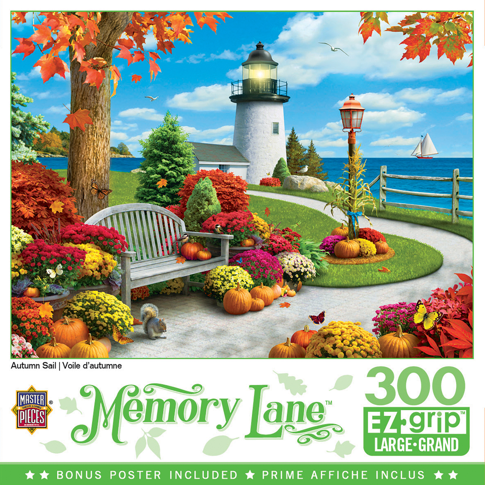 Masterpieces Memory Lane Collection Autumn Sail 300 EZ Grip Piece  Jigsaw Puzzle