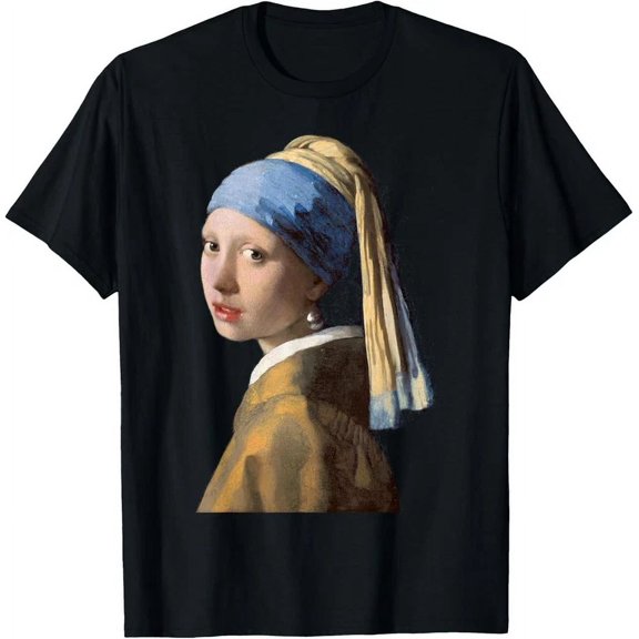 Masterpieces Of Art Girl With A Pearl Earring Art Print T-Shirt Unisex S-5XL Hot Trending Shirt, Vintage Birthday Gift