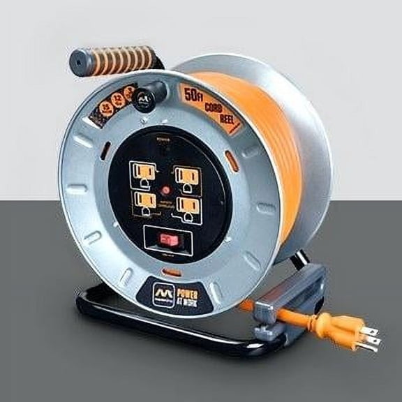 Masterplug 50ft Metal Extension Cord Reel