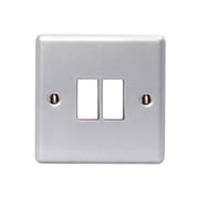 Masterplug - Metal Clad 2-Gang 2-Way Light Switch